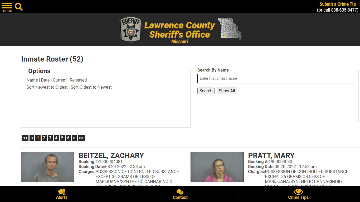 Inmate Roster - Lawrence County Sheriff MO