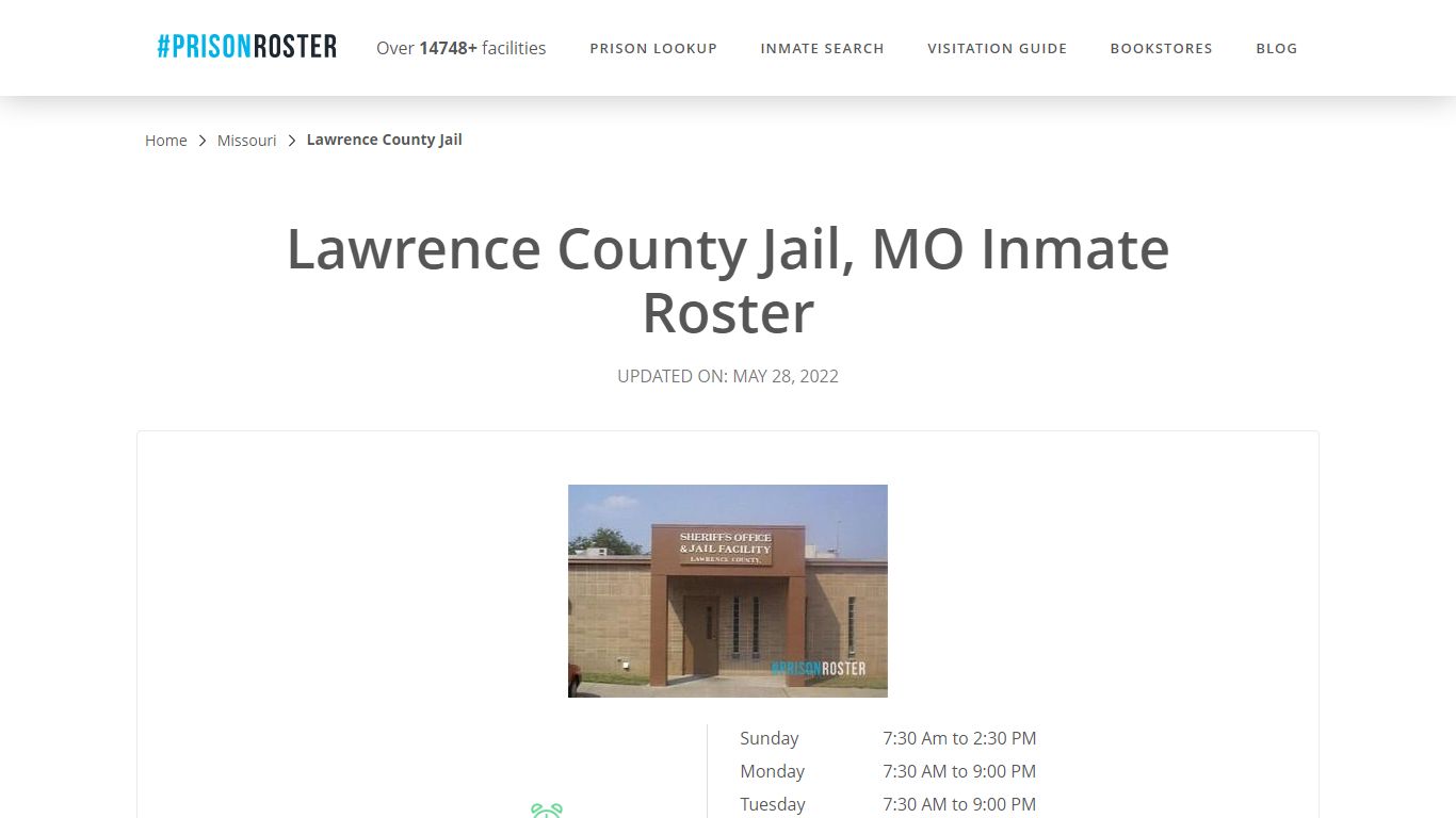 Lawrence County Jail, MO Inmate Roster - Prisonroster