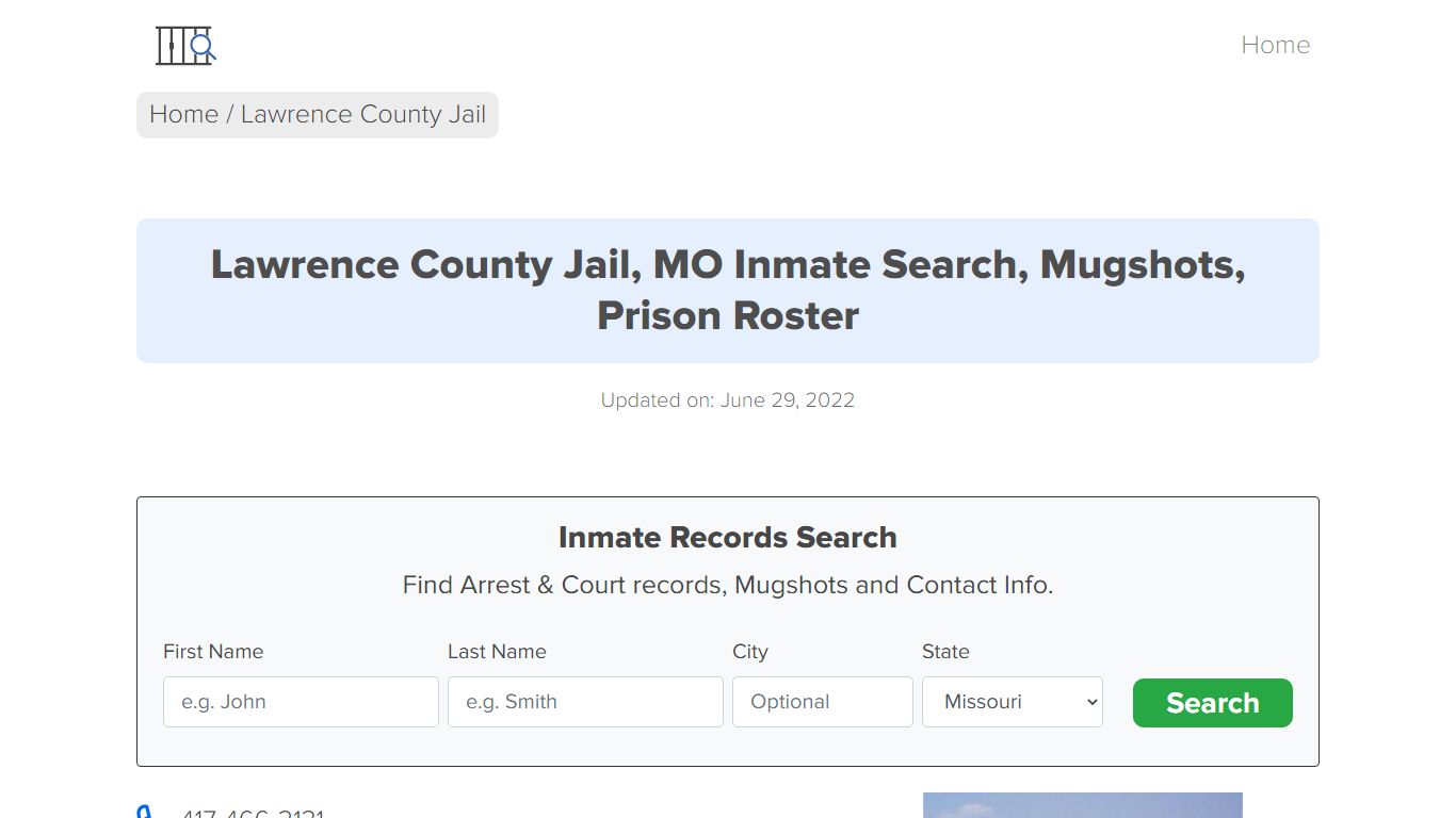 Lawrence County Jail, MO Inmate Search, Mugshots, Prison Roster